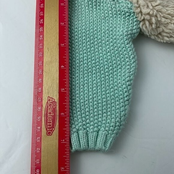 Carter’s Girls 9M 2 Piece Sweater H&M Sherpa Fleece Vest Set Baby Winter Outfit - Picture 15 of 16